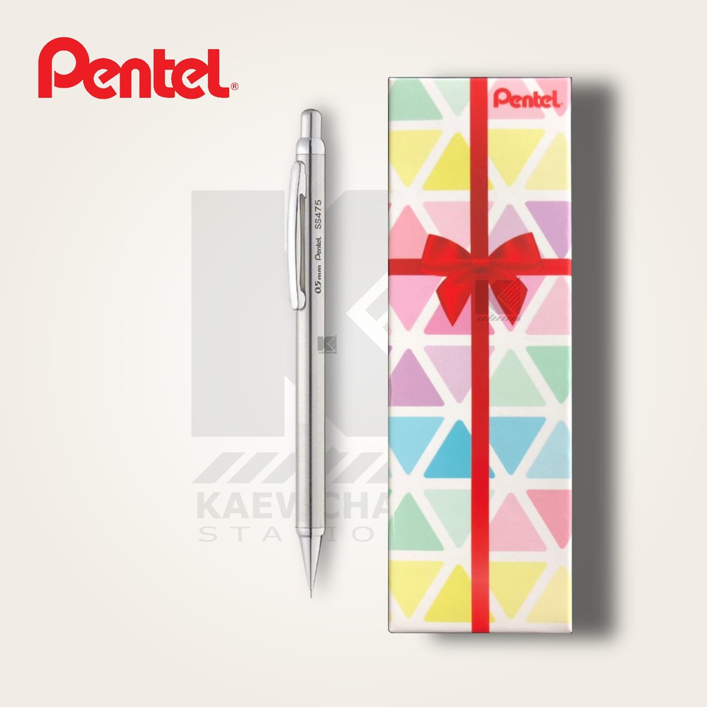 ดินสอกด Pentel รุ่น SS475 สีเงิน เก็บหัวได้ - รูปที่ 2