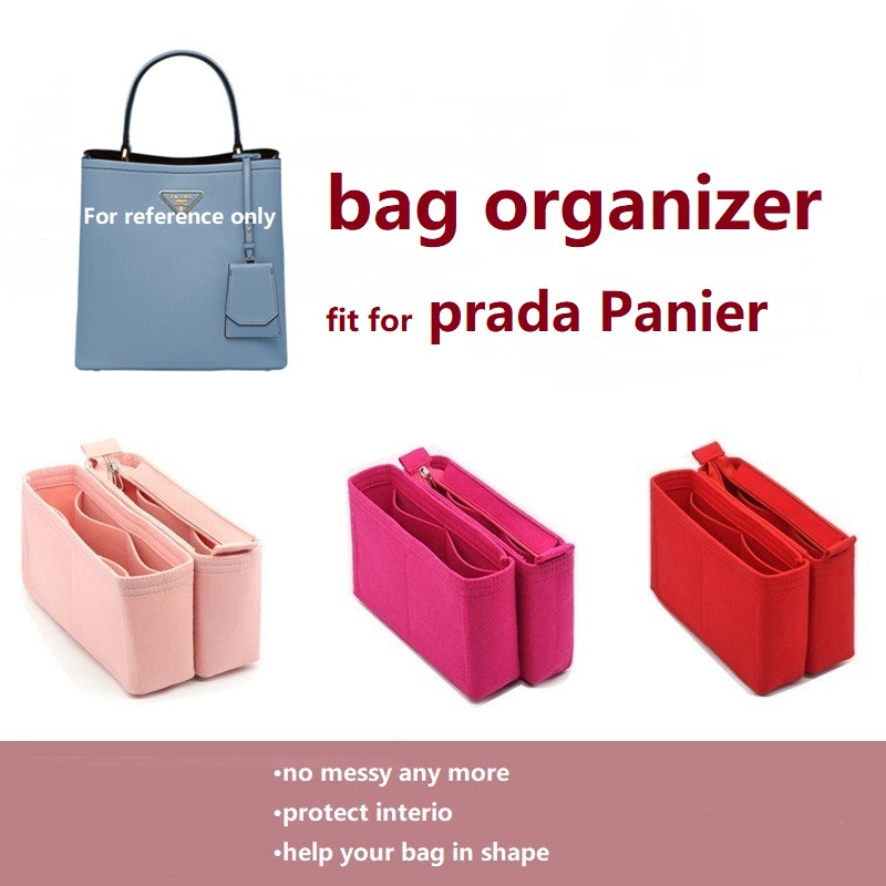 【นุ่มและเบา】ที่จัดระเบียบกระเป๋า prada Saffiano Panier bucket bag organiser ที่จัดกระเป๋า   in bag ท