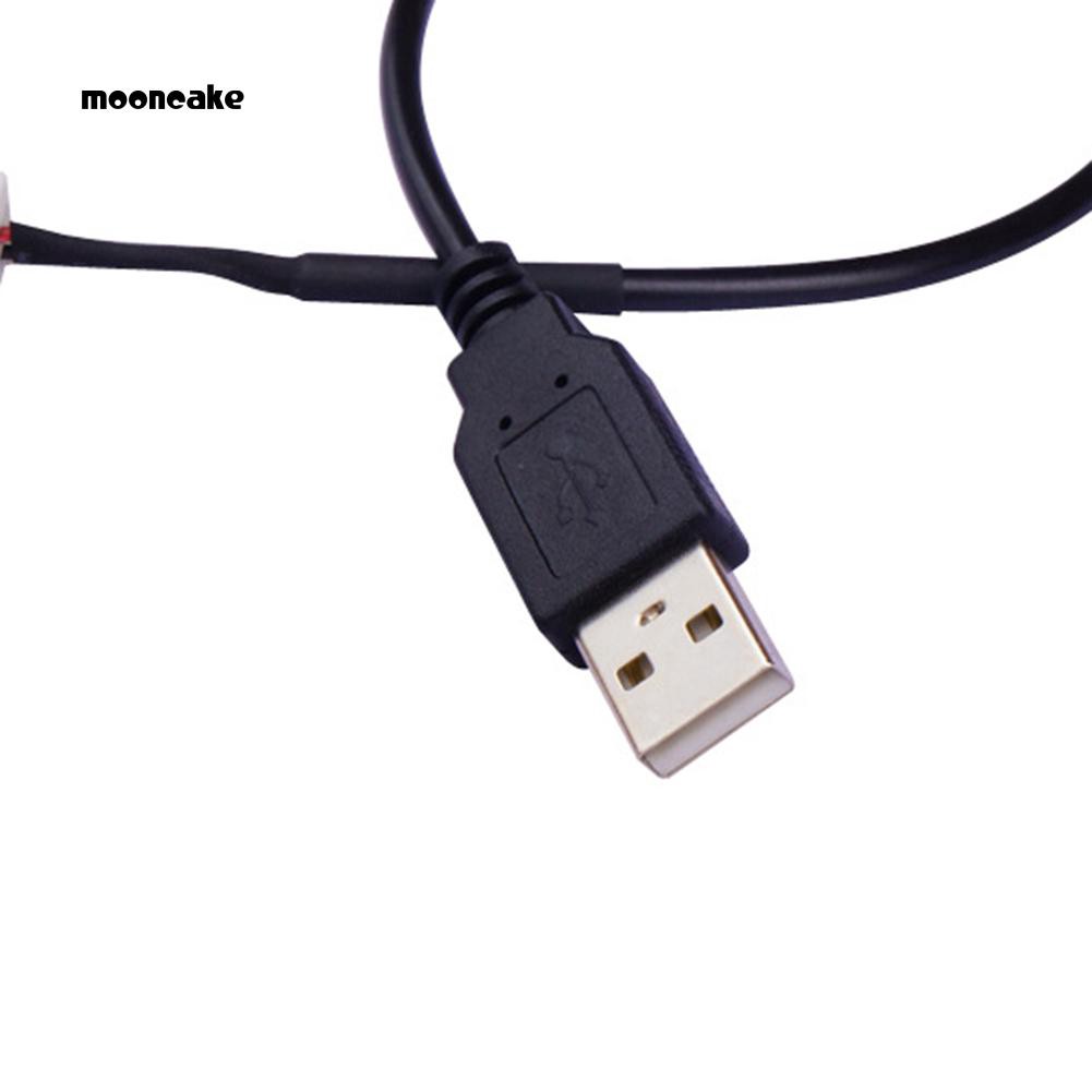 ☼Mooncake☼USB A Male to 2 Pin Case Fan Adapter Connector Cable for PC Desktop Computer