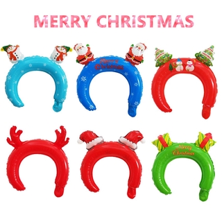 Halloween Christmas Headband Cartoon Animal Aluminum Film Balloon Holiday Event Party Toy Cosplay Headband Balloon Kids Toys Gift