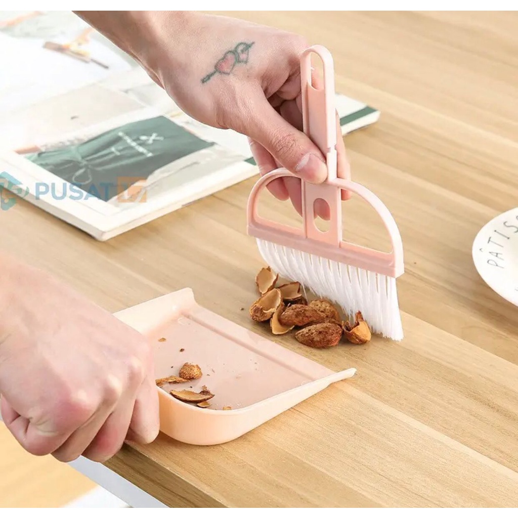 MINI BROOM SET MULTIPURPOSE MINI BROOM DUSTPAN SET รถ DUST BROOM KEYBORD HOME FURNITURE