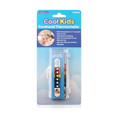 แผ่นแปะหน้าผากวัดไข้ ปรอทวัดไข้แบบแผ่นแปะ Cool Kids Forehead Thermometer