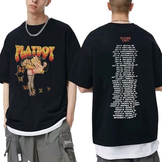 [S-5XL] เสื้อยืด พิมพ์ลายโลโก้ Playboi Carti 2pac สไตล์ฮิปฮอป ฮาราจูกุ โอเวอร์ไซซ์ สําหรับผู้ชาย และผู้หญิง