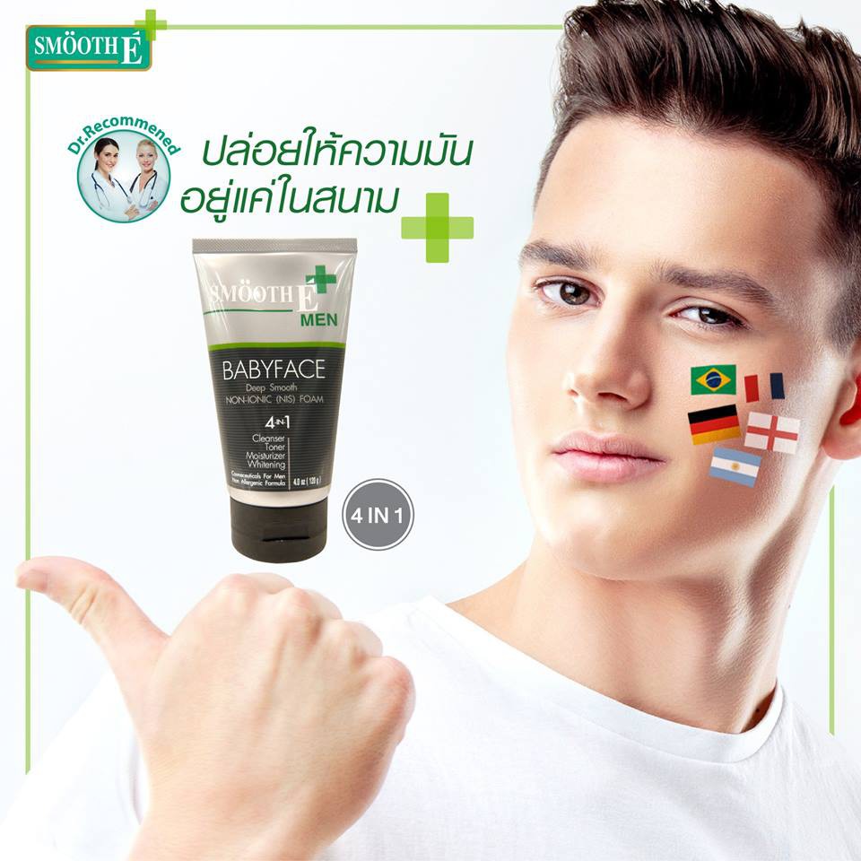 SMOOTH E BABYFACE FOR MEN FOAM 4 FL.OZ สำหรับผู้ชาย โฟมล้างหน้า สมูทอี men foam - รูปที่ 2