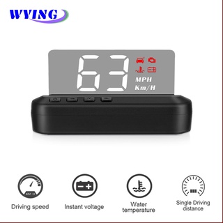 Wying C100 OBD HUD โปรเจคเตอร์วัดความเร็วรถยนต์ KMH MPH เข้ากันได้กับรถยนต์ทุกรุ่น รถบรรทุก