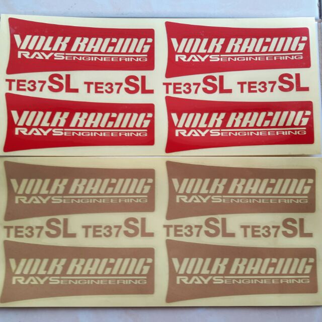 สติ๊กเกอร์ติดแม็ค TE37 SL