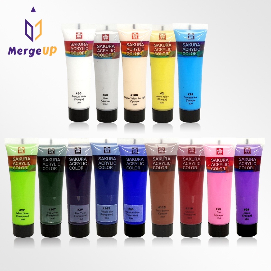 สีอะคริลิคแบบหลอด XAC 20ml. SAKURA