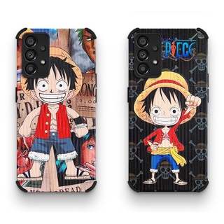 เคสโทรศัพท์มือถือ ซิลิโคนนิ่ม กันกระแทก ลายการ์ตูนลูฟี่ วันพีซ สไตล์ญี่ปุ่น สําหรับ Samsung Galaxy A53 5G A73 A33