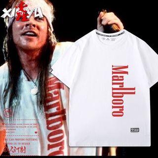 เสื้อยืดผู้ชาย 2020 สุทธิเสื้อยืดสีแดงชาย Axl ปืนดอกไม้ slash ปืน Rose gunsnrose รอบชายผ้าฝ้ายเสื้อยืด S-5XL