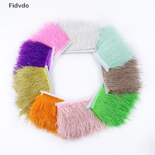 Fidvdo ริบบิ้นขนนกกระจอกเทศ 6-8 ซม. ยาว 1 เมตร สําหรับตกแต่งชุดเดรส Diy