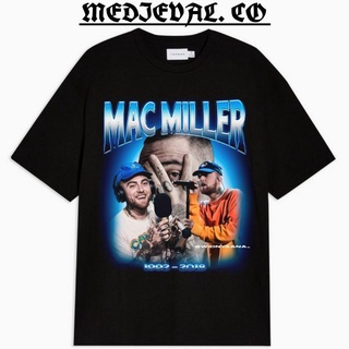 เสื้อยืด พิมพ์ลาย Mac MILLER RAP DISTRO 24S สีดํา สําหรับผู้ชาย และผู้หญิง