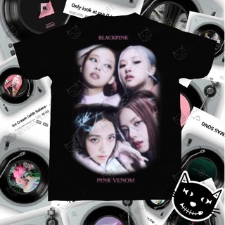 ราคาถูกBP Blink  T Shirt Kpop Black Pink 4 pics Design High Quality Tshirt 100% Cotton S-5XL