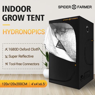 [ส่งฟรี] Spider Farmer  120x120x200cm [1680D  Oxford Cloth] Indoor Grow Tent