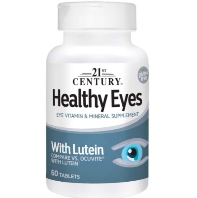 วิตามินบำรุงสายตา 21st Century, Healthy Eyes with Lutein, 60 Tablets