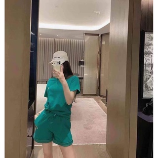 พร้อมส่ง✨ ชุดเซมlacoste ชุดเซ็ตไปทะเล ชุดเซท ชุดเซ็ต ชุดเซ้ตไปคาเฟ่ เซทกางเกงขาสั้น เซทสีเขียว เซทสีขาว