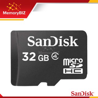 SanDisk Memory micro SD Card Class 4 32GB (SDSDQM_032G_B35) เมมโมรี่ การ์ด แซนดิส ใส่ ลำโพง ประกัน 5ปี โดย Synnex (สีดำ)