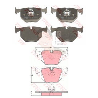 GDB1304 ผ้าเบรค-หลัง(TRW) (เนื้อผ้า COTEC) BMW series 7- 728i, 730i, 735i (E38)