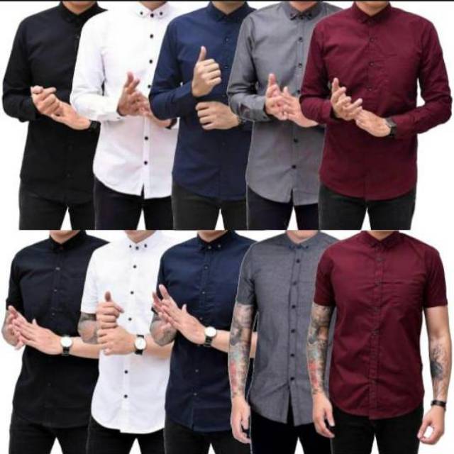 Kemeja Broodis MODERN MENS BROKEN KHAKI เสื้อเชิ้ตสีทึบจํากัด