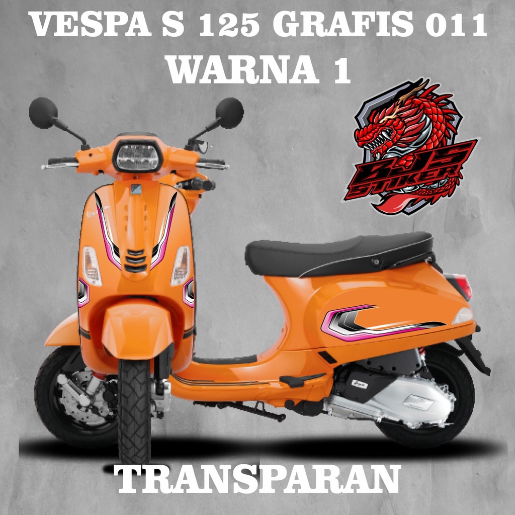 / สติ๊กเกอร์ VESPA / VESPA STRIPING / สติ๊กเกอร์ VESPA TRANSPARENT / VESPA LIST Vespa S 125 กราฟิก 0