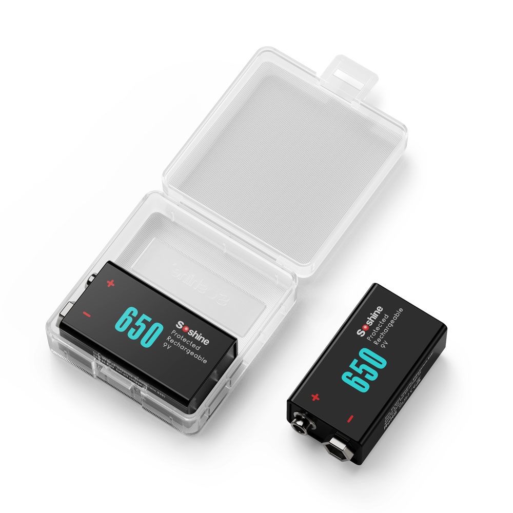 Soshine 2 Cells 9 Volt Battery Storage Case| 9Vx2