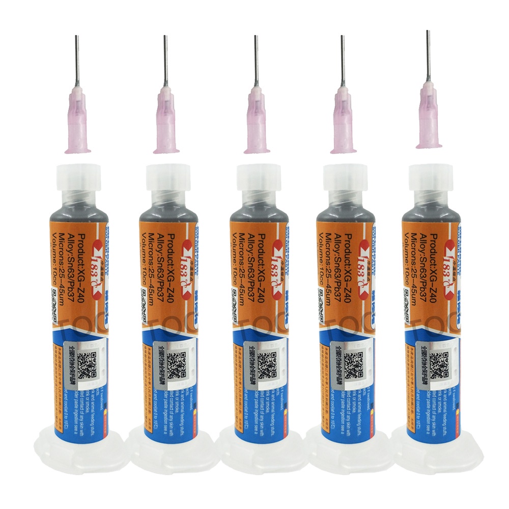 5pcs/lot Mechanic 10cc XG-z40 BGA Solder Paste Flux Sn63/Pb37 For Mobile Phone Repair Syringe Solder