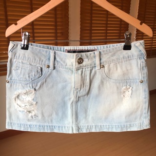 เอฟแฟชั่น กระโปรงมินิ Fashion Luxury Denim Mini Skirt