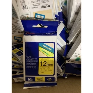 Brother TZE-631 12 มม. เทปพิมพ์อักษร สีดำพื้นเหลือง Brother TZ
