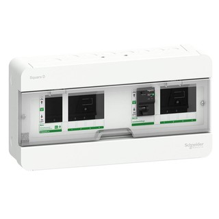 Electrical cabinet CONSUMER UNIT SCHNEIDER SPLIT BUS 4+4/RCBO 63A Circuit breaker Electrical work ตู้ไฟฟ้า ตู้ C-UNIT SC