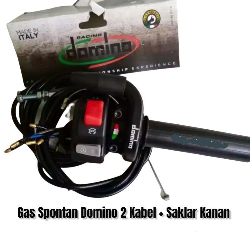 Domino Spontan Gas 2 สาย + สวิตช์ KLX CRF 150 Rx King Ninja Universal