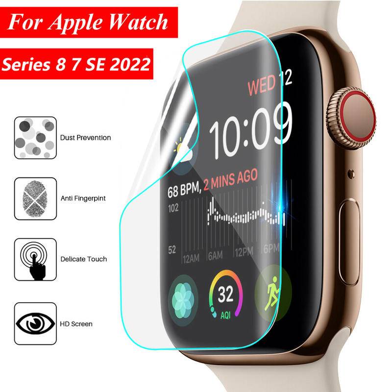 Hd ฟิล์มไฮโดรเจล TPU ใส กันรอยขีดข่วน เต็มจอ สําหรับ Apple Watch Series 9/8/7/SE 2022 iWatch ขนาด 41/45/40/44 มม.