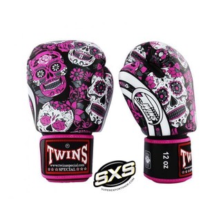 Twins Special BOXING GLOVES FBGVL3-53 SKULL PINK/BLACK