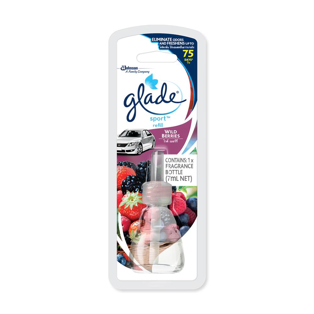 น้ำหอมปรับอากาศรถยนต์ GLADE SPORT 7ml WILD BERRIESAIR FRESHENER PERFUME CAR GLADE SPORT 7ml WILD BER
