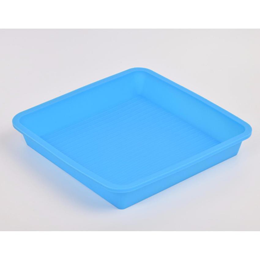 แม่พิมพ์ซิลิโคน ถาดอบ สี่เหลี่ยม 20x20x3.5cm พิมพ์วุ้น ถาดน้ำแข็ง พิมพ์ซิลิโคน พิมพ์ขนม พิมพ์สบู่ Tray Silicone Mold ถาด