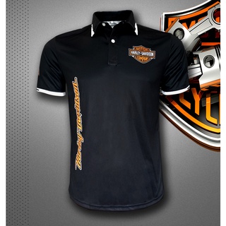 เสื้อโปโล Polo Shirt Harley-Davidson เสื้อโปโล ฮาร์เลย์ เดวิดสัน #FM0016 พิมพ์ลายทั้งตัว ไซส์S-5XL