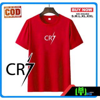 เสื้อยืด T-shirt CRISTIANO RONALDO CR7 LOGO MU Cotton 30S