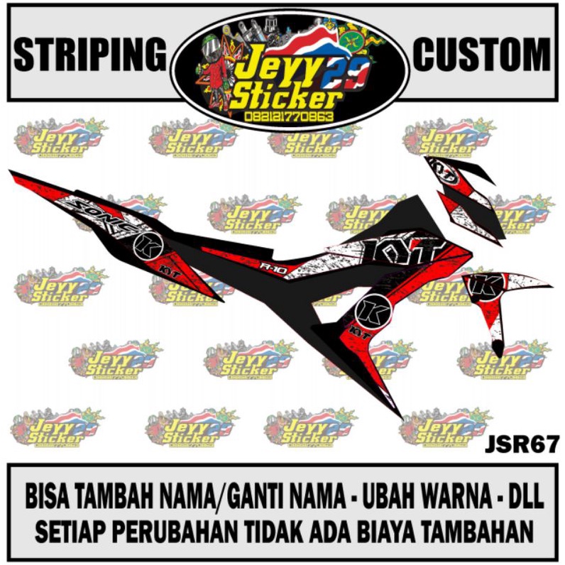 SONIC 150R STRIPING STICKER CUSTOM ตัวแปร KYT R10 AS YOU LIKE