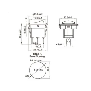 สวิทช์ switch DC 12v 20A สวิทช์กระดก KCD1 ไฟเต็มหน้าสวิตช์ *สินค้าพร้อมจัดส่งในไทย*