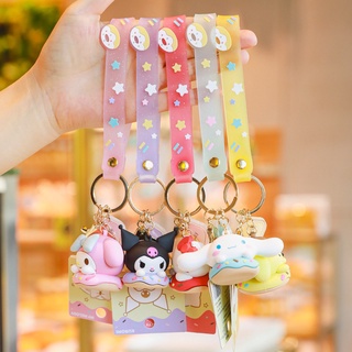 SANRIO พวงกุญแจ จี้ตุ๊กตา Kuromi Cinnamon Pom Pom Purin Melody Hello Kitty น่ารัก สําหรับห้อยกระเป๋า