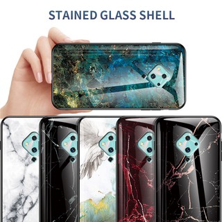 Vivo S1 / S1 Pro / S5  /V17 / V17 Pro / Y81i / Nex 3 Casing Fashion Marbled Glass Back Hrad Phone Case กรณี