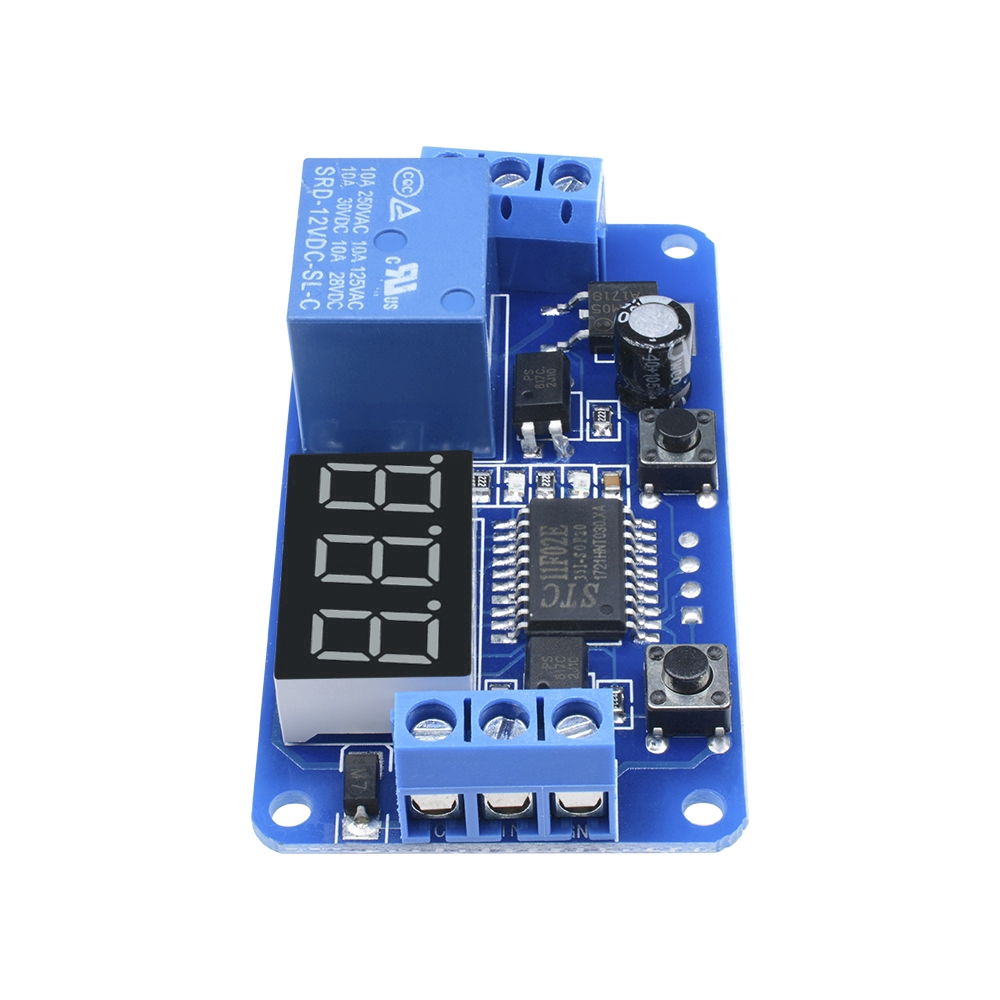 DIYMORE | DC 12V LED Display Digital Delay Timer Control Switch Module PLC Automation TOP - รูปที่ 2