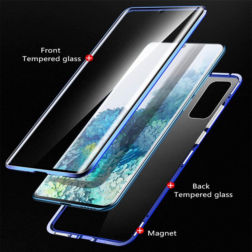 ۞✗♚เคสโทรศัพท์มือถือ แบบประกบสองด้าน แม่เหล็ก สำหรับ Samsung Galaxy A30S A50 A50S S10 Note10 Lite Plus S20 Ultra