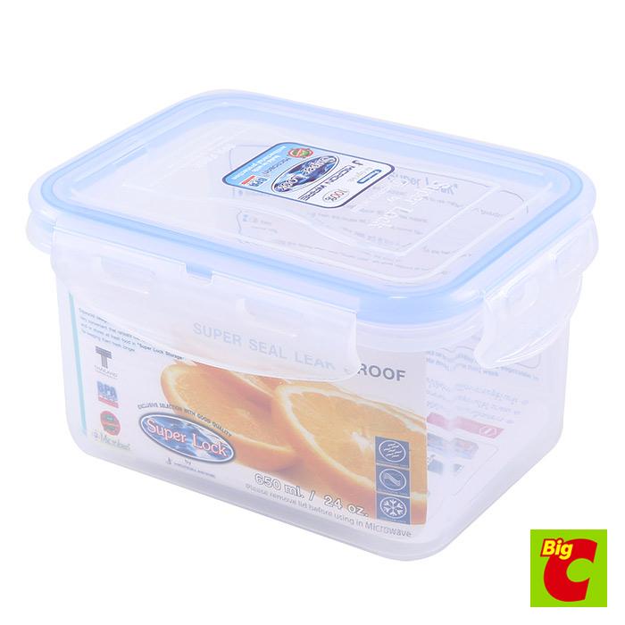กล่องอาหาร Box ซูเปอร์ล็อก 650รุ่น 6124มล.Super LockFood Model6124 650ml.