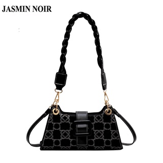 Jasmin NOIR กระเป๋าถือ กระเป๋าสะพายไหล่ พิมพ์ลายดอกไม้ สําหรับผู้หญิง