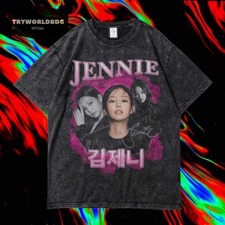 เสื้อยืด ขนาดใหญ่ โอเวอร์ไซซ์ พิมพ์ลาย JENNIE KIM VINTAGE TEE