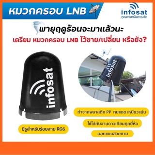 (INFOSAT)หมวกจานดาวเทียม หมวกครอบ LNB C-Band (เหมาะกับจาน150-185CM.)