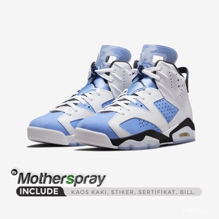 Nike AIR JORDAN 6 UNC ของแท้ 100% สีฟ้า สีขาว โดย MOTHERSPRAY