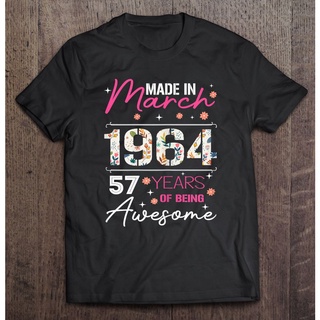 March1964 เสื้อยืด ลายวันเกิด 57 ปี 57Th