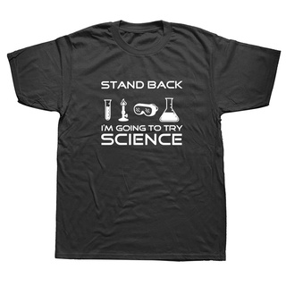เสื้อยืดผ้าฝ้ายพรีเมี่ยม เสื้อยืดแขนสั้น ผ้าฝ้าย พิมพ์ลายกราฟฟิค Im Going to Try Science สไตล์ฮาราจูกุ สําหรับผู้หญิง