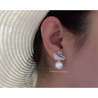 Iconic Swan Pierced Earring Jackets ต่างหู Swarovski งานหงษ์ค่ะ