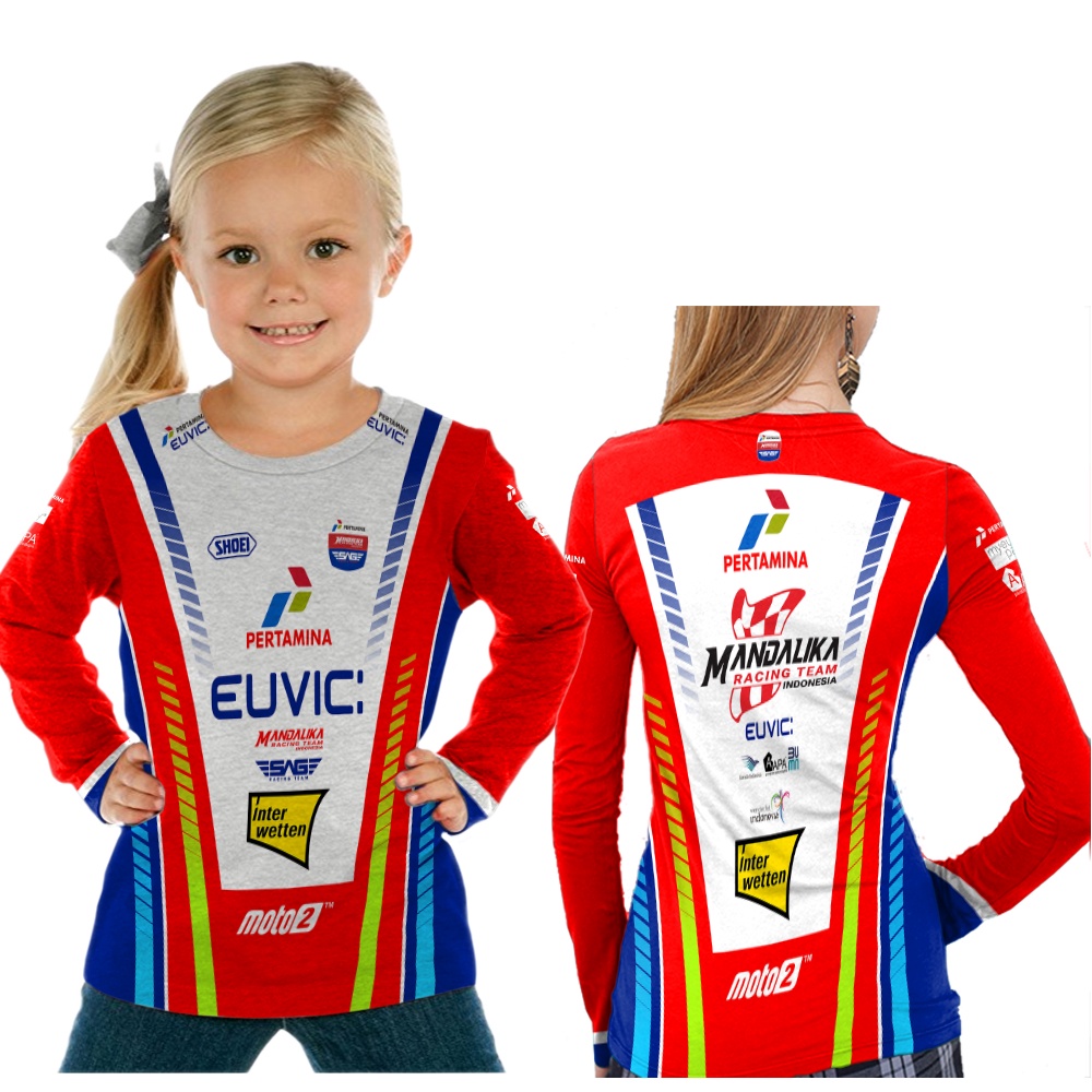 [Tinishop] เสื้อยืดแขนยาว Moto gp | Mandalika Moto gp เสื้อยืดแขนยาวเด็กพิมพ์ลายเต็ม